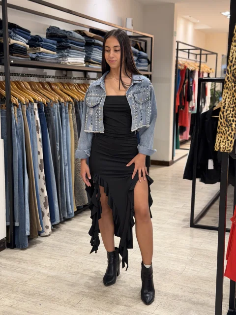 Vestido irregular largo