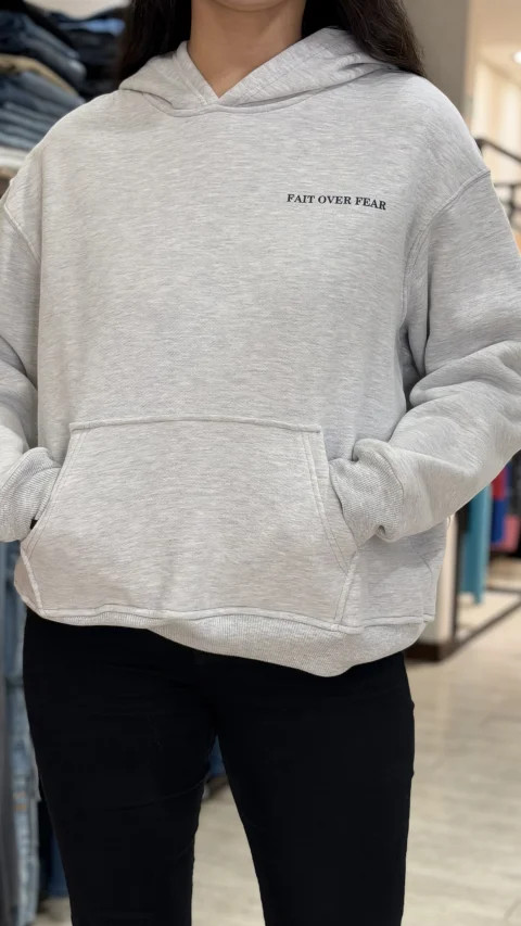 Buzo canguro estampado