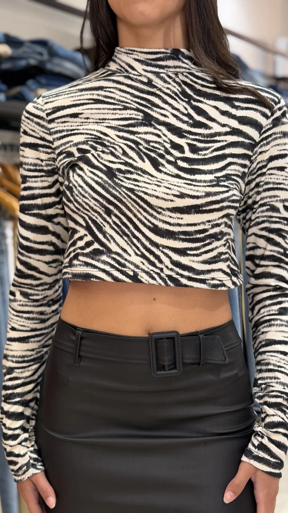 Top Animal Print Cebra