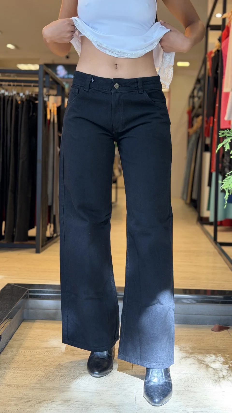 Jeans Wide Leg Tiro Bajo