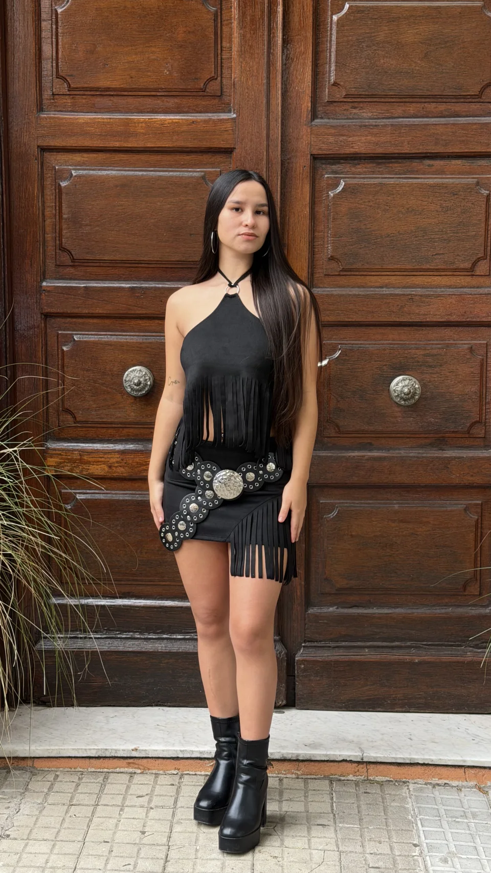Mini gamuza con flecos