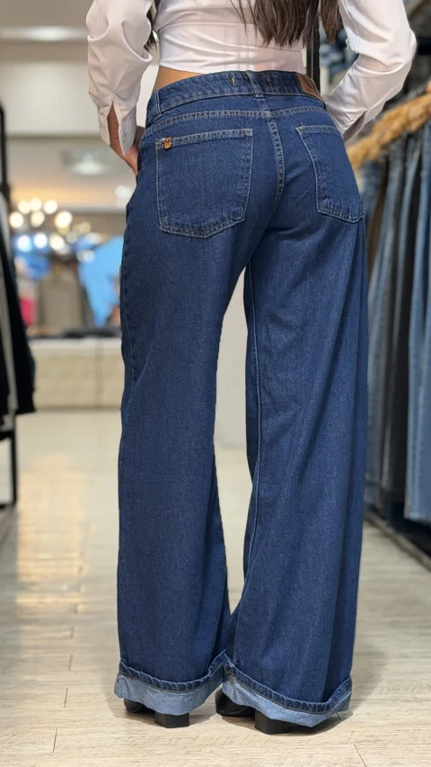 Jeans Wide Leg Tiro Bajo