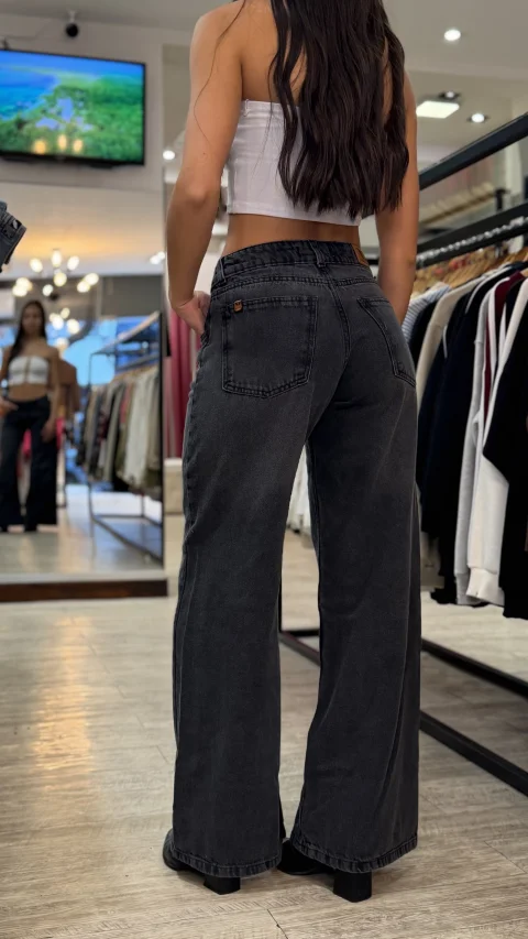 Jeans Wide Leg Tiro Bajo