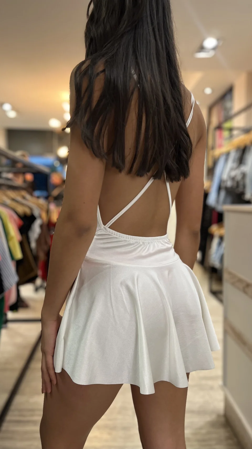 Vestido Corto de Satén