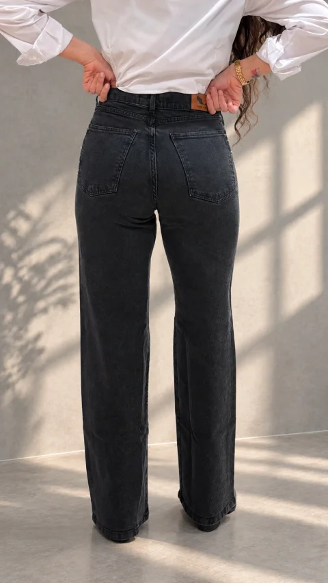 Jeans Wide Leg con Brillos
